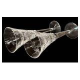 LL - Pair of Waterford Crystal Millennium Collection Champagne Toasting Flutes