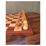 LL - Wooden Chess Set with 17.25 Inch Board and Mixed Material Pieces