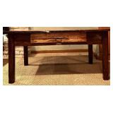 LL - Vintage Fond du Lac Table Mfg Co Wooden Table with Drawer