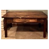 LL - Vintage Fond du Lac Table Mfg Co Wooden Table with Drawer