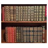 LL - Collection of 34 Vintage Leather-Bound Classic Books