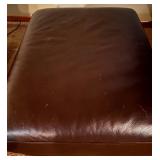 LL - Brown Leather Ottoman