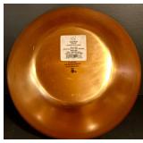 LL - Set of Copper Finish Entertaining Pieces - Platter, Punch Bowl, Pitcher, Water Can, Candle Holders