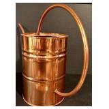 LL - Set of Copper Finish Entertaining Pieces - Platter, Punch Bowl, Pitcher, Water Can, Candle Holders