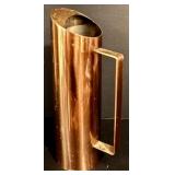 LL - Set of Copper Finish Entertaining Pieces - Platter, Punch Bowl, Pitcher, Water Can, Candle Holders