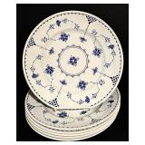 LL - Vintage Denmark Blue and White Dinnerware Set Plates, Bowls, Saucers, Mugs