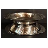 LL - Vintage Collection of Silver Plated Serving Trays and Bowls