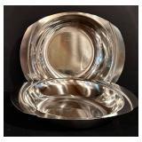 LL - Vintage Collection of Silver Plated Serving Trays and Bowls