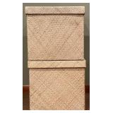 LL - Pair of Woven Storage Boxes with Lids 12x13.5 Inches