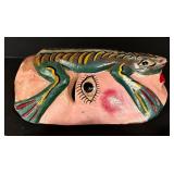 LL - Pair of Vintage Hand-Painted Wooden Folk Art Masks