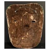 LL - Pair of Vintage Hand-Painted Wooden Folk Art Masks