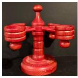 LL - Vintage Swedish Wooden Decor Collection with Dala Horses and Candleholder