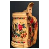 LL - Vintage Swedish Wooden Decor Collection with Dala Horses and Candleholder