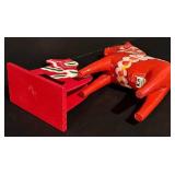 LL - Vintage Swedish Wooden Decor Collection with Dala Horses and Candleholder