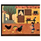 LL - Vintage Swedish Wooden Decor Collection with Dala Horses and Candleholder