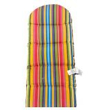 DR - Set of Outdoor Chair Pillows Including 2 Red Cushions and Striped Lounger Cushion