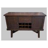 G - Dark Wood Sideboard Buffet Cabinet with Wine Storage