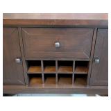 G - Dark Wood Sideboard Buffet Cabinet with Wine Storage