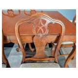 DR - Wood Dining Table with 6 Chairs and 3 Leaves