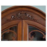 LR - Vintage French Provincial Display Cabinet with Carved Details
