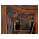 LR - Vintage French Provincial Display Cabinet with Carved Details