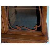 LR - Vintage French Provincial Display Cabinet with Carved Details