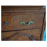 LR - Vintage French Provincial Display Cabinet with Carved Details