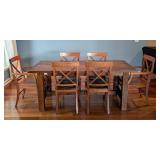 DR - Stylish Wood Dining Table with 6 Chairs