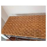 LR - Wicker Top Console Table with Metal Frame