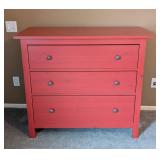 UL - Red Three-Drawer Dresser