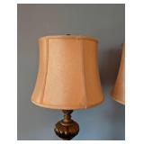 LR - Pair of 28-Inch Decorative Table Lamps with Fabric Shades