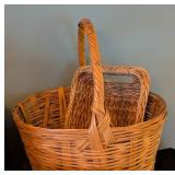 LR - Collection of 8 Decorative Woven Baskets Assorted Styles