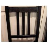 SR - Pair of IKEA Black Wood Dining Chairs with Cushions