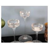 SR - Collection of Decorative Candleholders Assorted Glass and Metal Designs