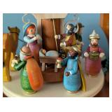 SR - Käthe Wohlfahrt German Wood Christmas Pyramid Nativity with Candles and Box