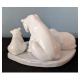 SR - Lladro Bearly Love Porcelain Polar Bear Family Figurine