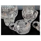 Assorted Vintage Crystal Servingware Collection Including Capri Decanter