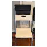 ML - Set of 6 IKEA Folding Chairs Assorted Black and White