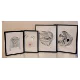ML - Set of 4 Framed Ikea Art Prints, Assorted Designs