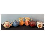 LR - Assorted Pitchers and Teapots Collection - Gail Pittman, Arabia, Hoganas, More