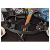 ML - Norwegian Decor Collection with Hand-Painted Plate, Trays, Candleholder, and Ceramic Pieces