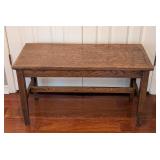 ML - Vintage Solid Oak Bench