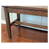 ML - Vintage Solid Oak Bench