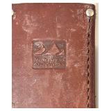 K - Set of 3 Vintage New West KnifeWorks Knives with Leather Sheaths