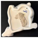 LR - Porcelain Polar Bear Family Figurines Set of 3