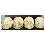 LR - Set of 8 Pottery Barn Peter Rabbit Salad Plates with Original Box