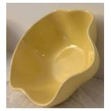 DR - Set of 9 Gayle Pittman Hospitality Yellow Stoneware Bowls with Scalloped Rim