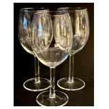 K - Set of 14 Clear Glass Wine Glasses in Three Sizes