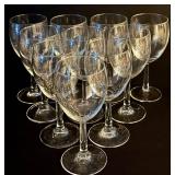 K - Set of 14 Clear Glass Wine Glasses in Three Sizes