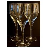 K - Set of 14 Clear Glass Wine Glasses in Three Sizes